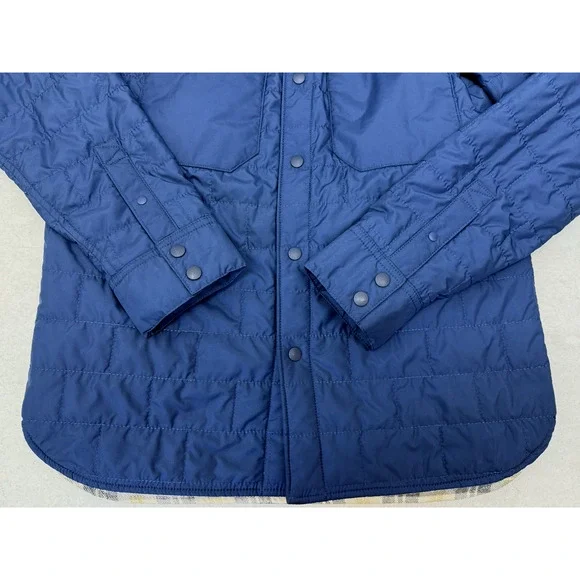 PATAGONIA Gratio Quilted Nano Puffer Jacket Mens X-Small Reversible Blue Plaid - Picture 12 of 13